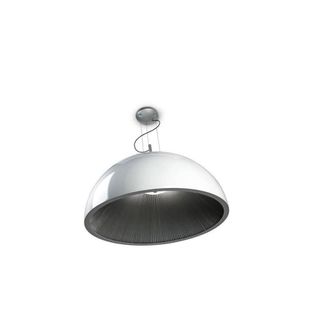 Netlighting 3 Light Large Dome Ceiling Pendant Silver White E27 Special Offer