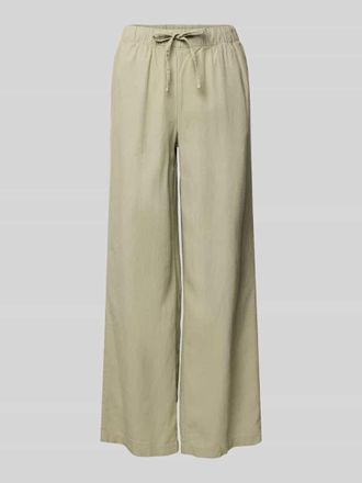Only Weite Hose aus Viskose-Leinen-Mix Modell CARO in Oliv, Gr&ouml;&szlig;e L
