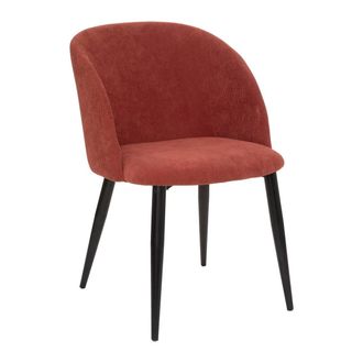 Atmosphera Silla Celeste - Pana - Patas De Metal - Rosa Terracota Atmosphera Cr&eacute;ateur DInt&eacute;rieur