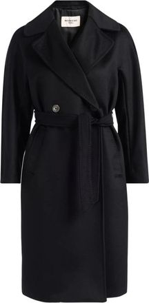 Max Mara Resina Robe Coat - Dames - Jas met riem - Zwart - S - Wol - Jassen
