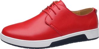 Generic Casual Dress Shoes for Men Comfortable, Leather Shoe Lace Up Formal Shoes Flat Bottom Business Shoe Breathable Casual Loafers British Dress Loafer Low