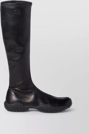 Miu Miu leather stretch knee-high boots