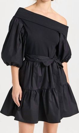 Tanya Taylor Short Georgia Dress In Black