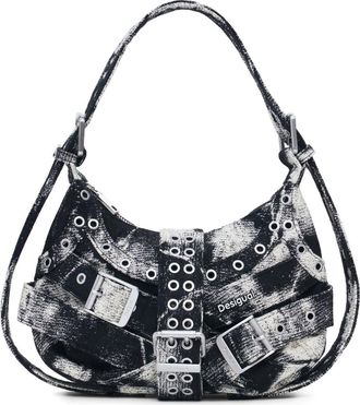 Desigual Logo Belt Detail Shoulder Bag in Light Gray at Nordstrom