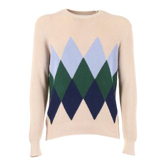 Ballantyne Round-neck Knitwear, male, Beige, Size: 2XL Maglia Girocollo