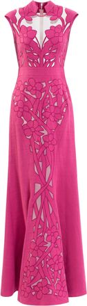 Saiid Kobeisy Cut-Out Linen Dress