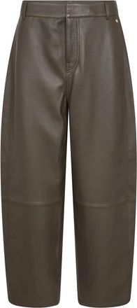 Mos Mosh MOS Mosh, Broeken, Dames, Bruin, 2Xs, Leer, MMComo Leren Broek