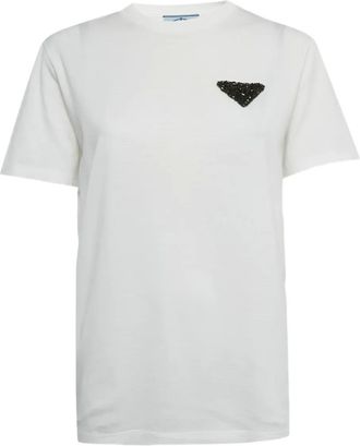 Prada T-shirt con applicazione - Bianco