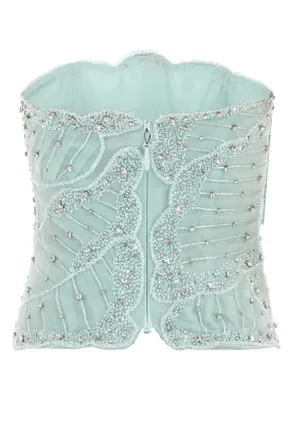 Costarellos Crystal Bodice - Blue