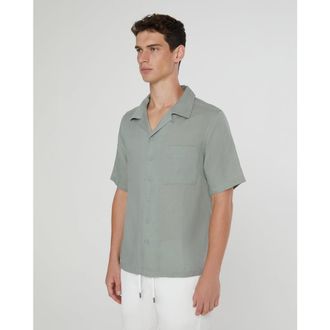 Onia Air Linen Convertible Vacation Shirt in Sage at Nordstrom, Size Xx-Large S