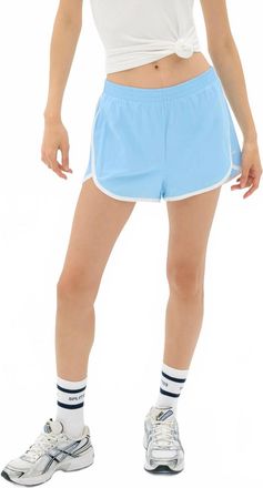 SPLITS59 Womens Megan Woven Nylon Run Short In Skylight Blue