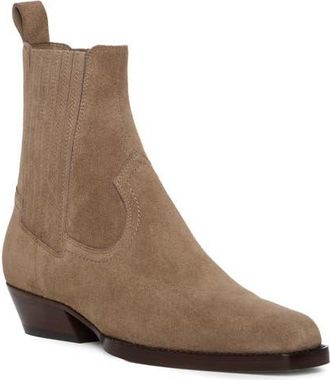 Paige Greta Leather Bootie in Dark Taupe at Nordstrom, Size 8.5