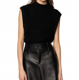 Sanctuary City Sweater Shell Top In Black