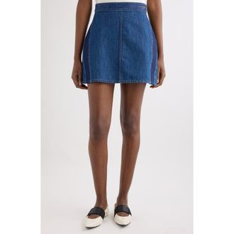 Givenchy Cocoon Denim Miniskirt in Medium Blue at Nordstrom, Size 36