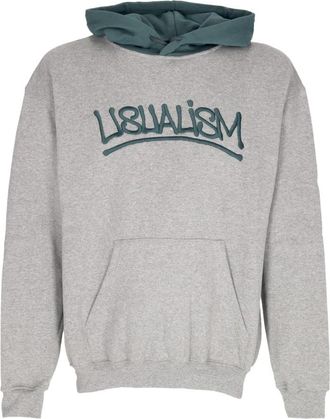 Usual Hoodie met Geborduurd Logo - Heren - Hoodies - Grijs - L - Katoen - Hoodies & sweatvesten