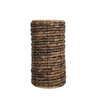 Foreside Home And Garden Metal & Woven Seagrass Bottle Holder 10.2 in Brown at Nordstrom