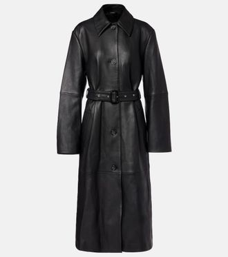 Toteme Belted leather coat