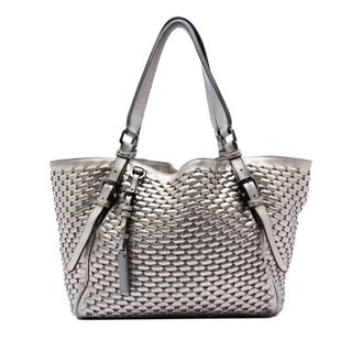 Burberry Pre-owned Burberry Metallic Woven Leather Tote Ladies F9LLP8JJGDJOSLUR