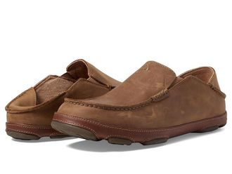 Olukai Moloa Mens Slip on Shoes Ray/Toffee : 10.5 D - Medium, Leather
