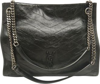 Saint Laurent Pre-owned Saint Laurent Medium Crinkled Calfskin Monogram Niki Shopper Tote Ladies GG6WRI11EV2G62XW