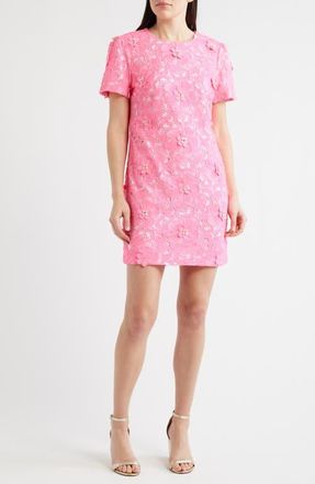 Lilly Pulitzer Malena Embellished Lace Shift Dress in Cherry Blossom Pink at Nordstrom, Size 0