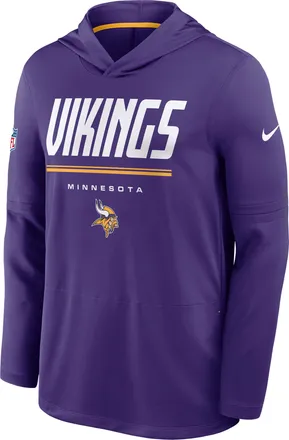 Nike Minnesota Vikings Sideline Nike Mens Dri-FIT NFL Long-Sleeve Hooded Top in Purple | 03B9035M9M-TG4