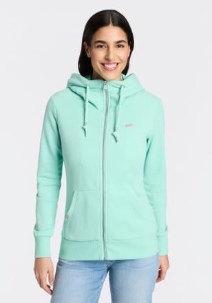 Ragwear Kapuzensweatjacke RAGWEAR NESKIA ZIP A O, Damen, Gr. XXL, mint, Sweatware, Obermaterial: 70% Baumwolle, 30% Polyester, gemustert, normal, Rundhals, Ri
