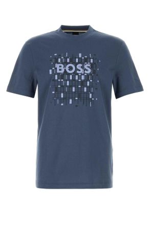 HUGO BOSS Air Force Blue Cotton T Shirt