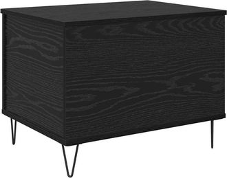vidaXL Mesa De Caf&eacute; Roble Negro 60 X 44,5 X 45 Cm Madera Contrachapada Vidaxl
