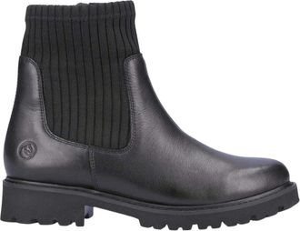 Remonte Enkellaarsjes - Dames - Chelseaboots - Zwart - 36 EU - Leer - Schoenen