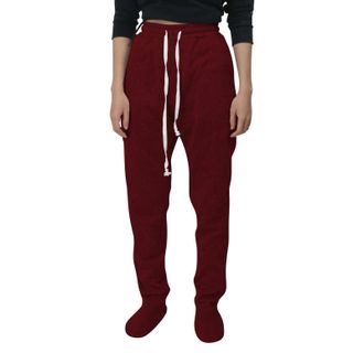 Generic FNKDOR Womens Adult Footed Pajamas Sweatpants Feet Cozy and Soft Adult with Sherpa Fleece Lined Feet Ladies Extremely Soft and Warm Footing Cosplay Py