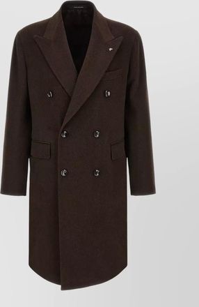 Tagliatore virgin wool double-breasted coat