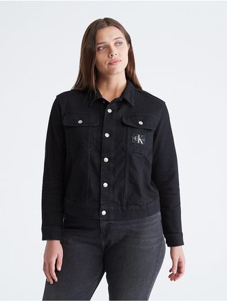 Calvin Klein Jeans Calvin Klein Womens Plus Size 90s Denim Jacket - Black - 4X