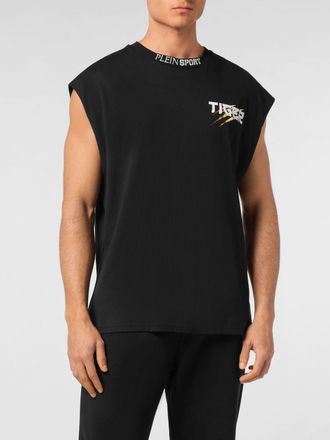 Plein Sport Canotta in jersey con stampa logo a contrasto