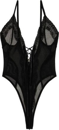 Blumarine Lace-trim Marquisette Bodysuit