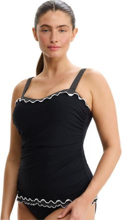 Gottex Dottie Delight E-Cup Tankini Top in Black at Nordstrom, Size 32
