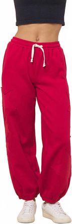 Vintage Havana Star Fleece Jogger In Scarlet