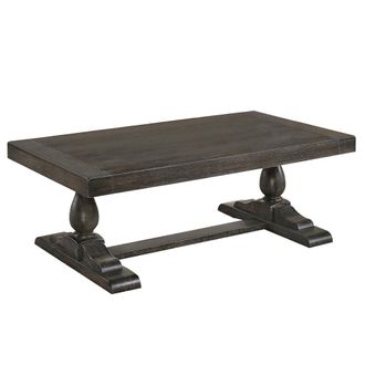 Best Master Furniture Amy 52 Transitional Wood Coffee Table in Dove Gray