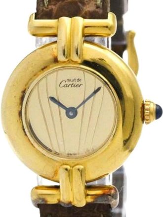 Cartier Pre-owned Watches, female, Yellow, Size: ONE SIZE Pre-owned Vintage Glass Watch