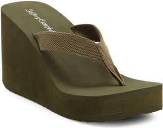 Jeffrey Campbell Astria Platform Wedge Sandal in Olive at Nordstrom, Size 8.5