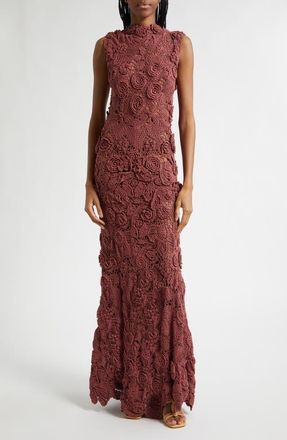 Ulla Johnson Anita Floral Crochet Gown in Agate at Nordstrom, Size X-Large