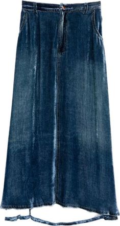 Pierre-Louis Mascia Rok met fluweeleffect en panelen - Dames - Spijkerrokken - Blauw - M - Rokken