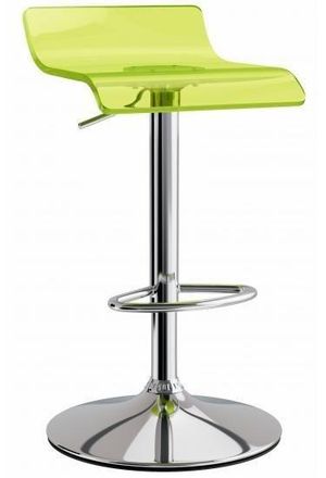 Netfurniture Tina Acrylic Bar Stool Height Adjustable -Green in Light Green