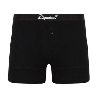 Dsquared2 Ondergoed, Heren, Zwart, XL, Katoen, Logo Boxers