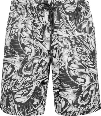 Philipp Plein Zwemshorts - Heren - Strandmode - Zwart - S - Nylon - Badmode
