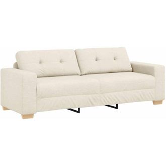 vidaXL Vidaxl - Sof&aacute; Con Coj&iacute;n Con Almohada Beige 220 X 78 X 84 Cm Lino