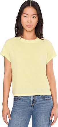 Michael Stars Grayson Cropped Crew Neck Womens Clothing Buttercup (US 0-12), Cotton