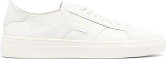 Santoni Logo-print Leather Sneakers