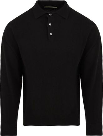 FILIPPO DE LAURENTIIS Polo Cashmere - Heren - Polos - Zwart - 2XL - Kasjmier - Tops
