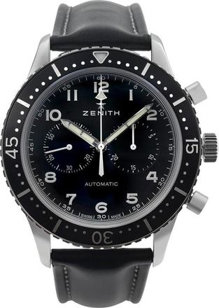 Zenith Pre-owned Zenith Pilot Chronograph Automatic Black Dial Mens Watch 03.2240.4069/2